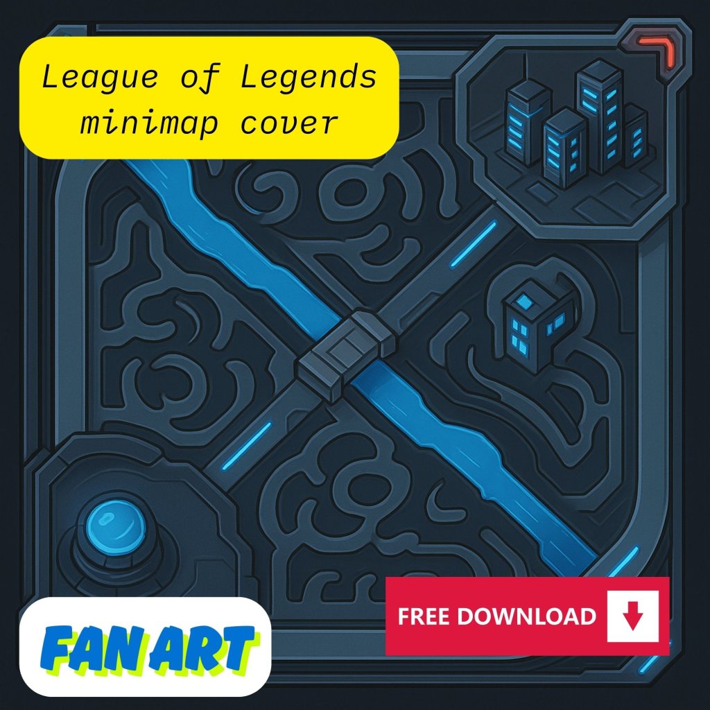League of Legends minimap cover futuristic