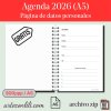 Páginas de notas y checklist diario agenda 2026 Calendar PDF