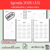 Agenda 2026 modelo Calendar en formato A5 vertical para imprimir