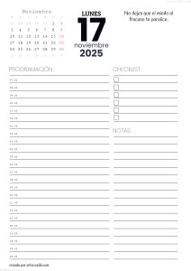 agenda hoja x dia 2025 323