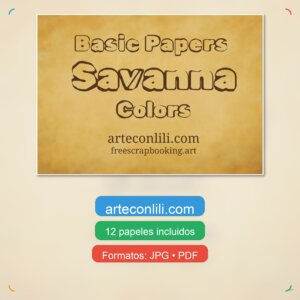 Papel liso Savanna beige A3 gratis para scrapbooking