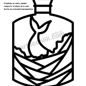 Plantilla Shaker Botella Álbum El Altillo de los Duendes - Melodías de Sirena