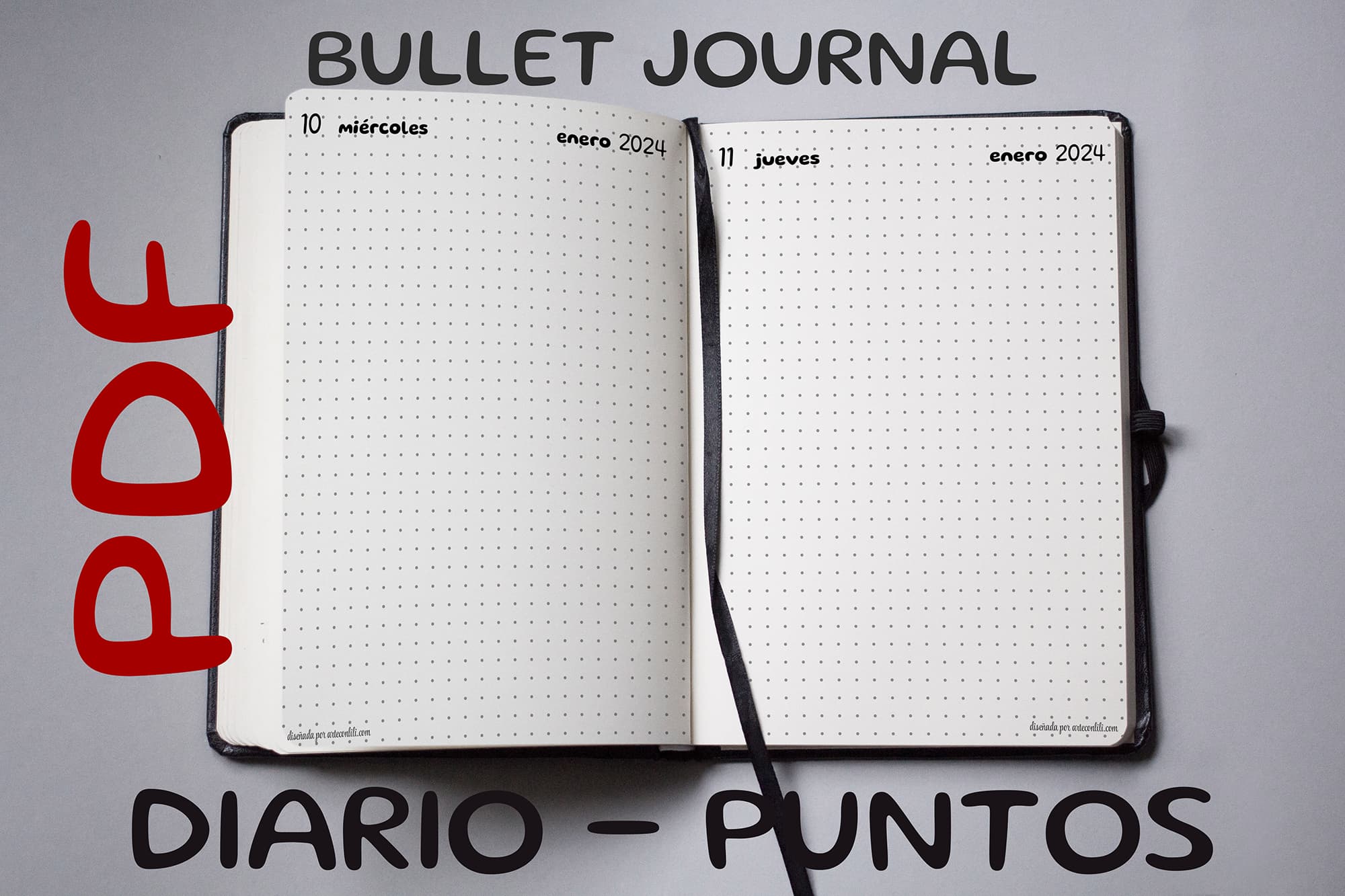 Bullet Journal 2024 PDF para imprimir, DIGITAL