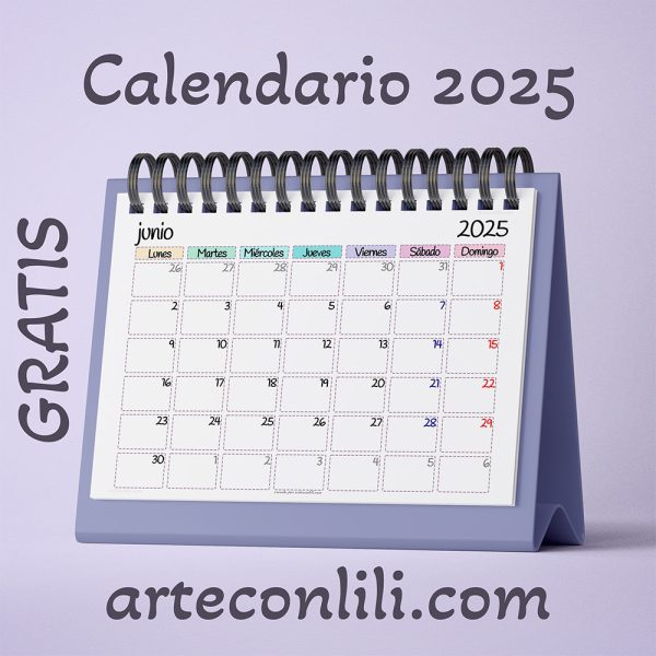 calendario 2025 arteconlili.com sobremesa