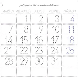 calendario 2025 infantil puntos fuente escolar arteconlili.com 1