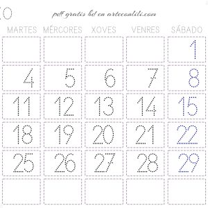 calendario 2025 infantil puntos fuente escolar arteconlili.com galego 3