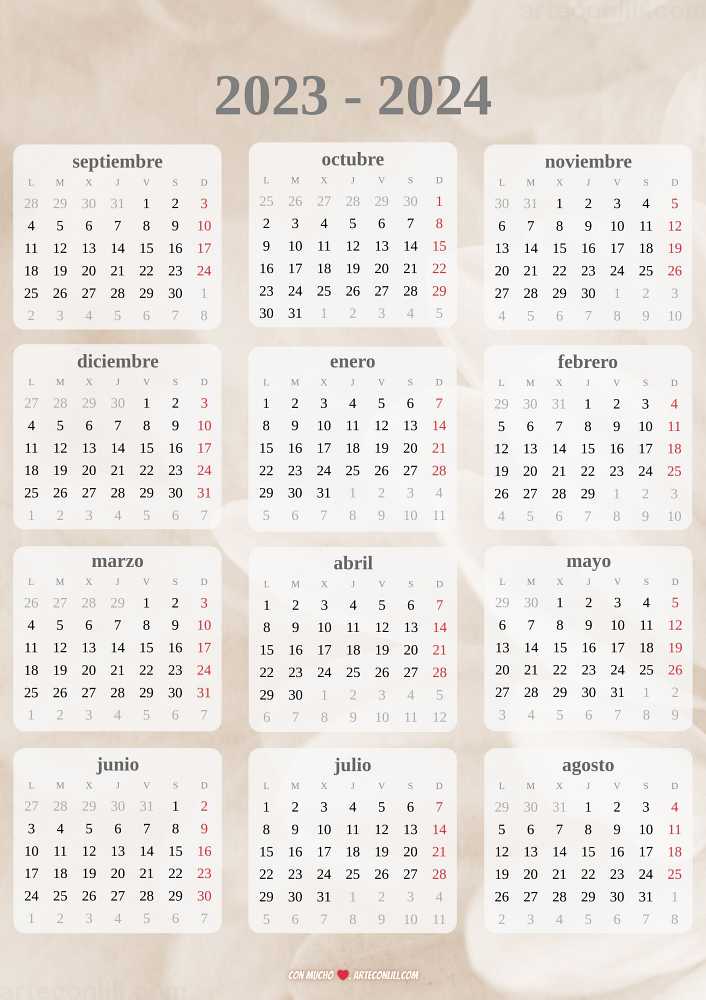 calendario escolar 2023 2024 septiembre agosto flores9