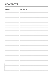 weekly planner 2023 page contacts