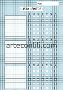 Daily Planner Completo Azul Español fondo tipo libreta a cuadros - (A5) Gratis - Imagen 7