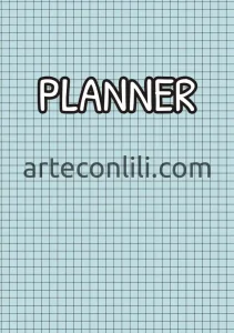 Daily Planner Completo Azul Español fondo tipo libreta a cuadros - (A5) Gratis - Imagen 5