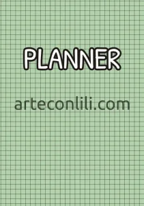 Daily Planner Completo Verde Español fondo tipo libreta a cuadros - (A5) Gratis - Imagen 6