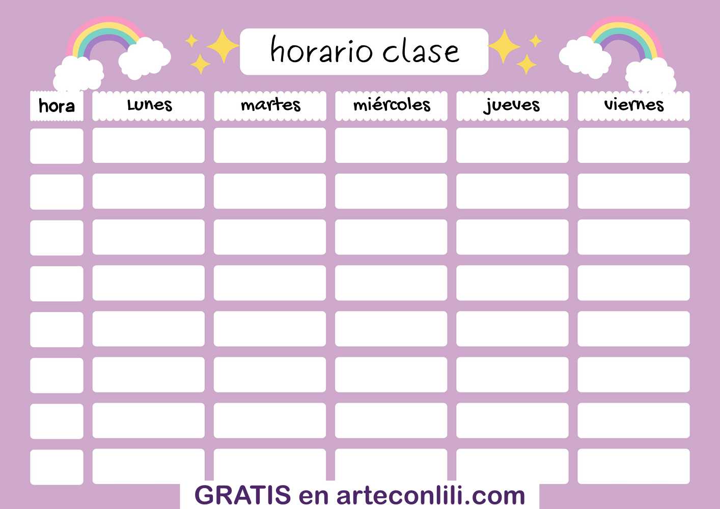 Dibujos De Horarios Escolares Para Imprimir Dibujos Cute Para Imprimir