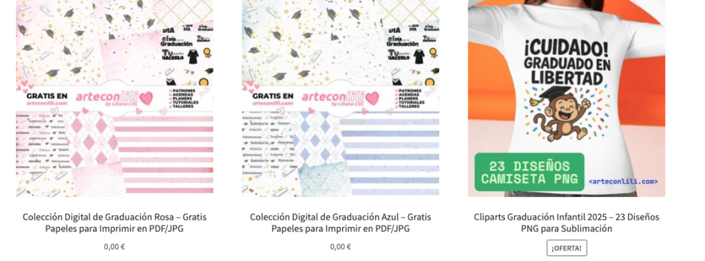 colecciones graduación digitales para imprimir gratis