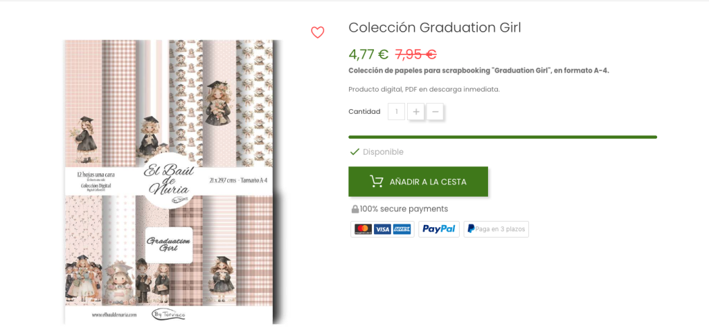 coleccion nuria scrap and tips graduacion oferta