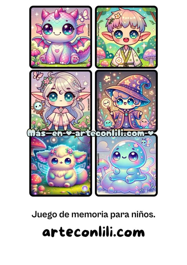 juego de memoria arteconlili magia niños 1