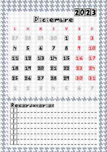 calendario-pared-2023 diciembre