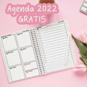 Agenda 2022 diaria en PDF para imprimir A5 - Blanco cuadrícula - gratis
