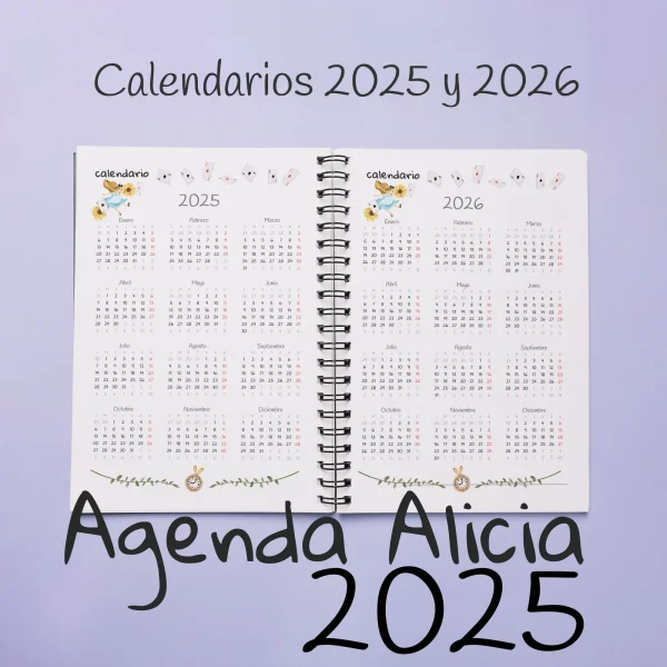 mockup agenda 2025 alicia calendario