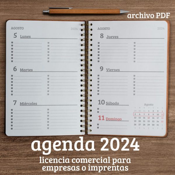 mockup interior agenda empresas licencia comercial