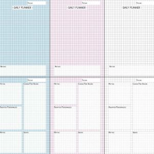Daily Planner Español fondo tipo libreta a cuadros - (A4) Gratis