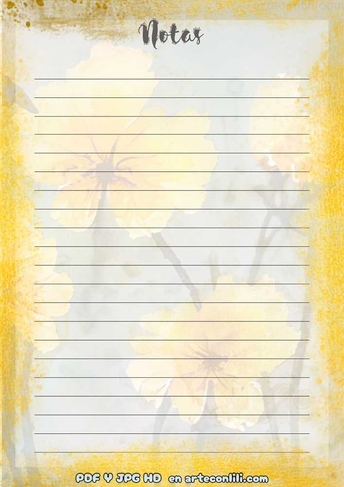 pagina notas flores amarillas 3