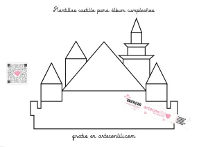 Plantilla de Castillo para Crear un Álbum de Cumpleaños Único trasera