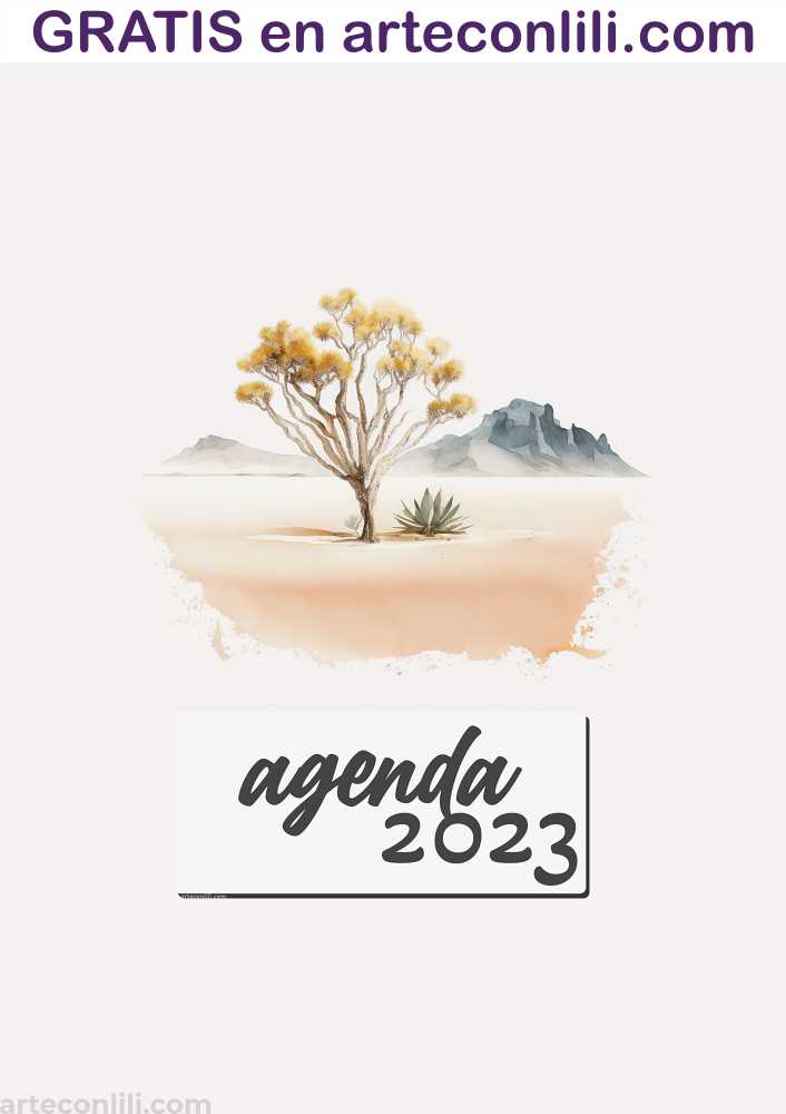 Portada para agenda 2023 Desierto A4 A5 frontal