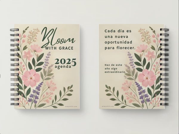 portada agenda bloom with grace